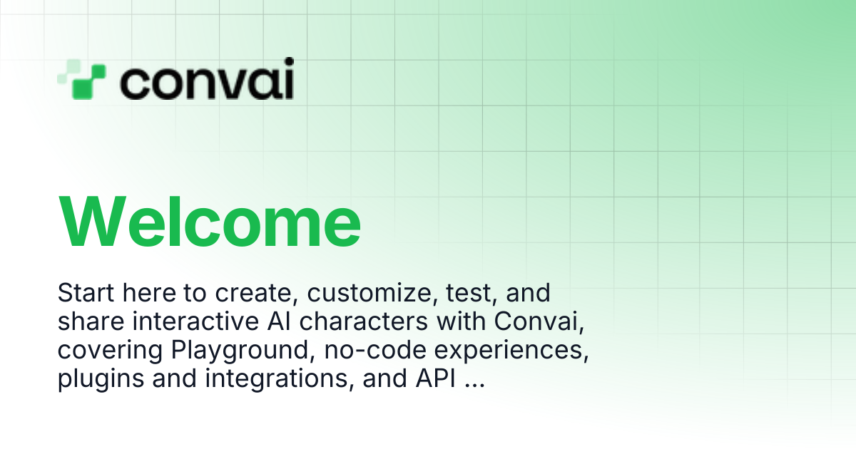 Welcome | Convai Self-Hosted Docs